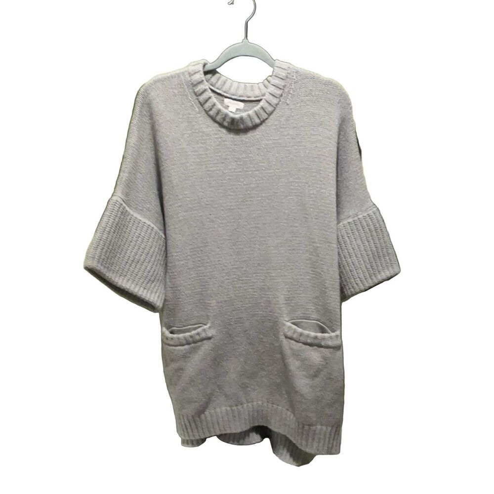 Pilcro Knit Sweater Tunic Dress Grey M Cotton Blend Anthropologie